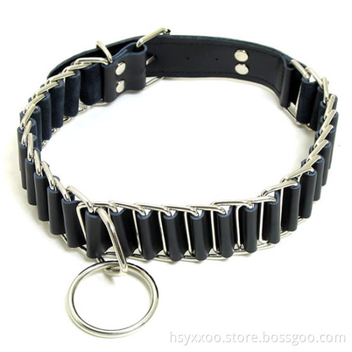 SM Sex Toy Sexy Faux Female Collar With Magnet Pin Neck Collar with Metal ring Bondage